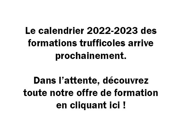 Calendrier formations truffe
